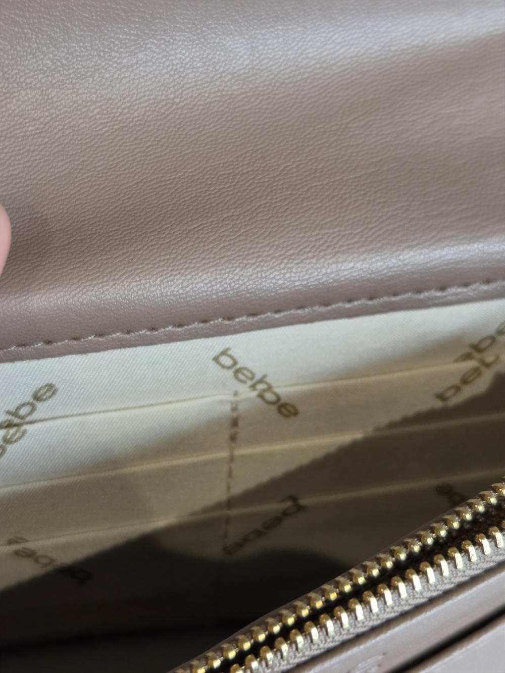 BeBe Quilted Top-Handle Crossbody Bag in Taupe - Picture 9 of 12